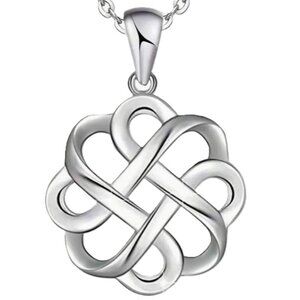 Lucky Celtic Knot Cross Unisex Necklace, Pendant symbolizes Faith, Love & Unity